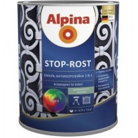 Alpina Stop-Rost Эмаль антикоррозийная 3 в 1 шелковисто-матовая сигнальный синий (0,75 л)