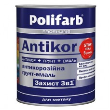 Polifarb Antikor Грунт-емаль Захист 3 в 1 морська зелень (0,9 кг)