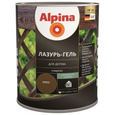 Alpina Lasur-Gel Лазурь-гель для древесины шелковисто-матовая орех (0,75 л)