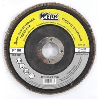 Werk Круг (диск) пелюстковий торцевий 125x22, 2 мм 100 зерно