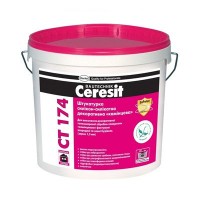 CERESIT CT-174 Декоративная штукатурка Камешковая 1,5 мм, силикон-силикат, 25 кг